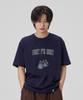 ASTRAL PROJECTION [Fight For Right] Cotton Loose Fit Short Sleeve T-Shirt_Space Navy