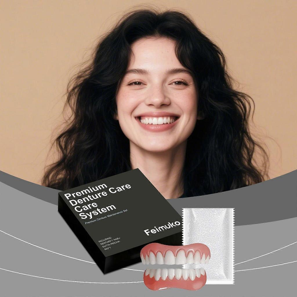 Feimuko Denture Decoration Set Showcases A Smile With Natural Beauty, A Comfortable Fit, And Convenient Material