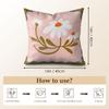 Flower Ins Simple Art Cushion Cover Natural Linen Organic Fabric Double-Sided Printing Sofa Home Decor Gift Pillow Case