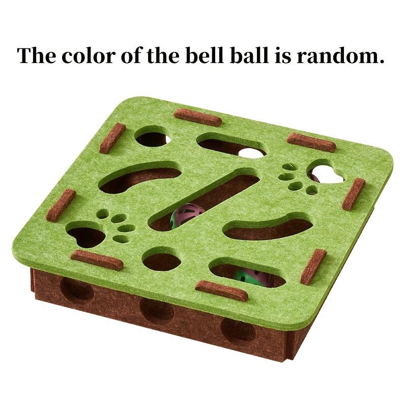 

Интерактивная игрушка для кошек с туннелем-лабиринтом и колокольчиком - Прочный фетровый материал, Геометрические узоры и отпечатки лап для домашних кошек, Стимулирует игру и умственную активность Square