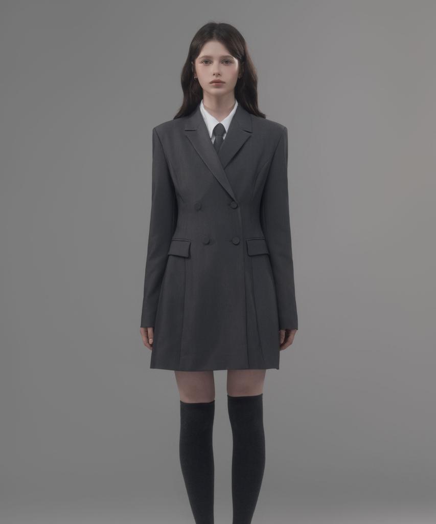 Mausolleum Jenn Suit Jacket Dress - Gray