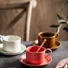 Ceramic Coffee Cup Saucer Retro Coffee Cup Love Coffee Cup Household Coffee Cup Saucer