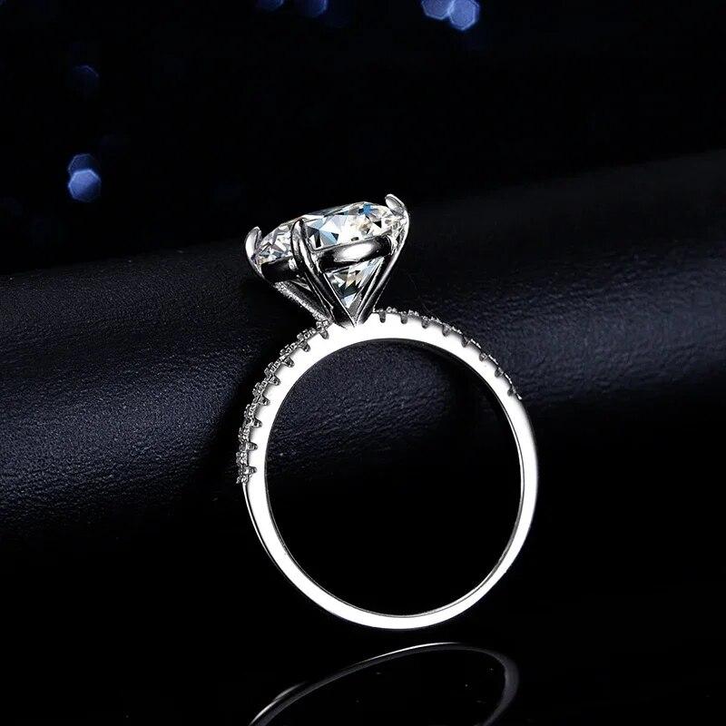 5ct Moissanite Ring Lab Diamond VVS1 925 Sterling Silver Engagement Promise Wedding Band Fine Jewelry with GRA for Women