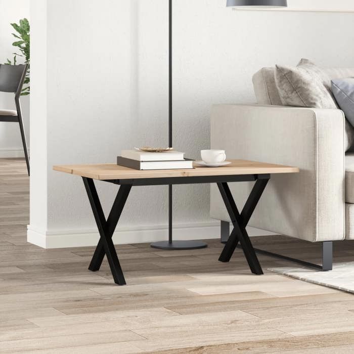 VidaXL Coffee Table X-Frame, Side Table, End Table, Living Room Furniture, 80x50x40 Cm Pine Wood 3282684
