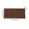 African Cedar Wood Serving Tray Rounded Edges Carved Wave-Pattern Textured