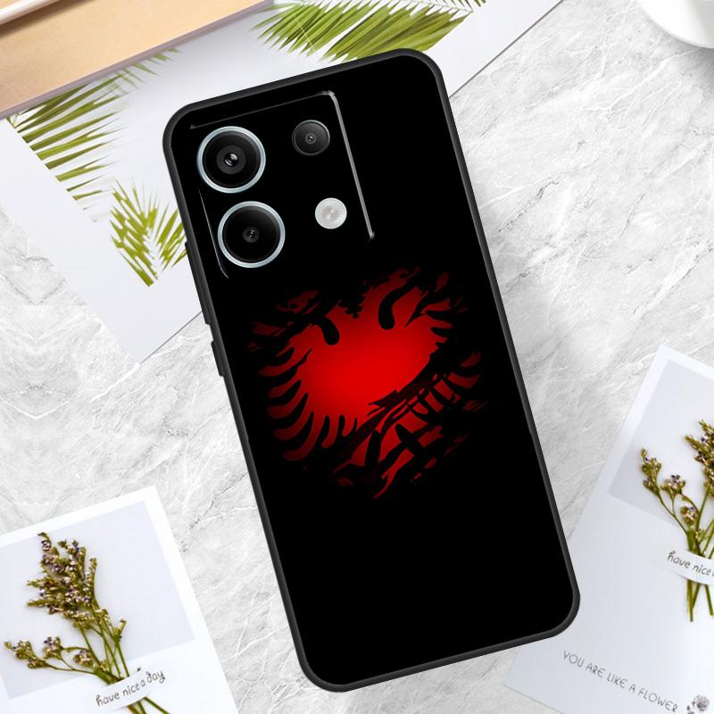Albania Flag Eagle Case For Xiaomi Redmi Note 14 13 12 11 10 9 15 Pro Plus Redmi 15 10C 12C 13C 14C 15C Cover