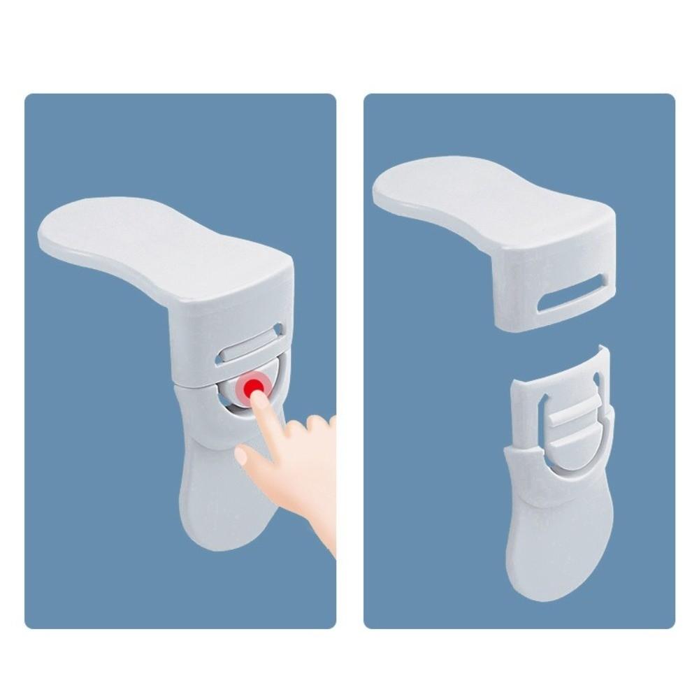 5PCS Anti-Pinching Hand Baby Safety Locks Self-adhesive Cabinet White Locks  Cabinet
