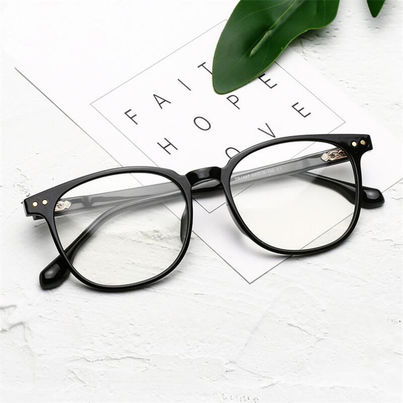 Transparent Gray TR90 Computer Optical Glasses EyeglassFrame Anti Blue Rays Oval Short-sight Eyeglasses Prescription 0 -0.5 -0.75 To -6