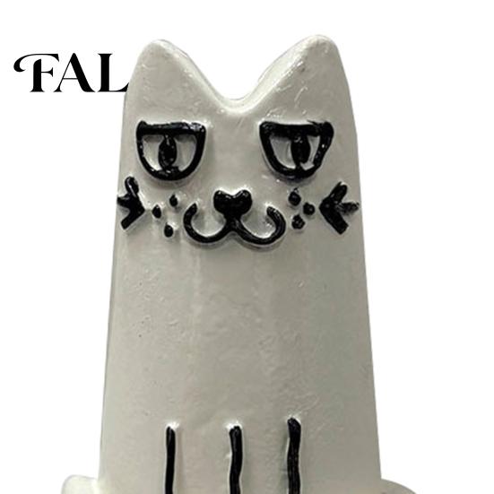 Decorative Dried Flower Container Creative Cat Shaped Vase, Minimalist Cartoon Kitten Tabletop Planter for Narrow Mouth Bud Vase Fresh Flowers,