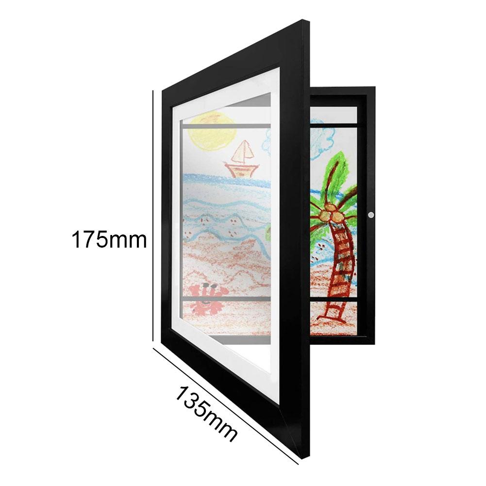 Wood Flap Art Frames Magnetic A6 Photo Frame Framed Picture DIY Children's Exhibition of Paintings Home Decoration Storage Rack