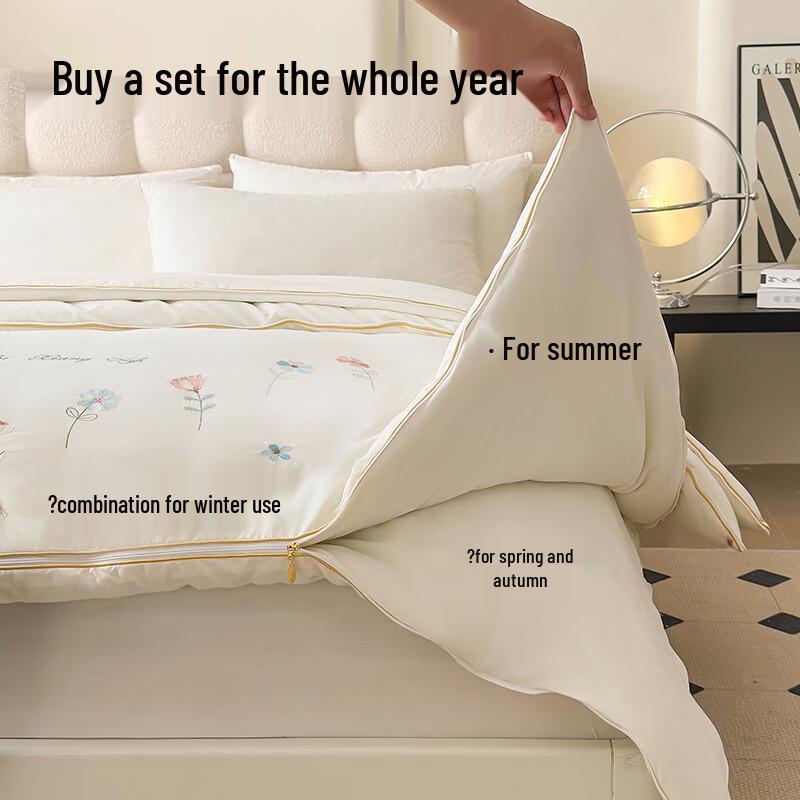 Mling Mulberry Silk All-Season Duo Quilt