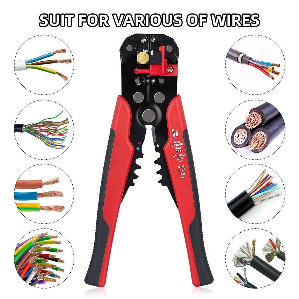 Multi-Function Wire Stripper Non-Slip Crimping Cutting Electrician's Tools