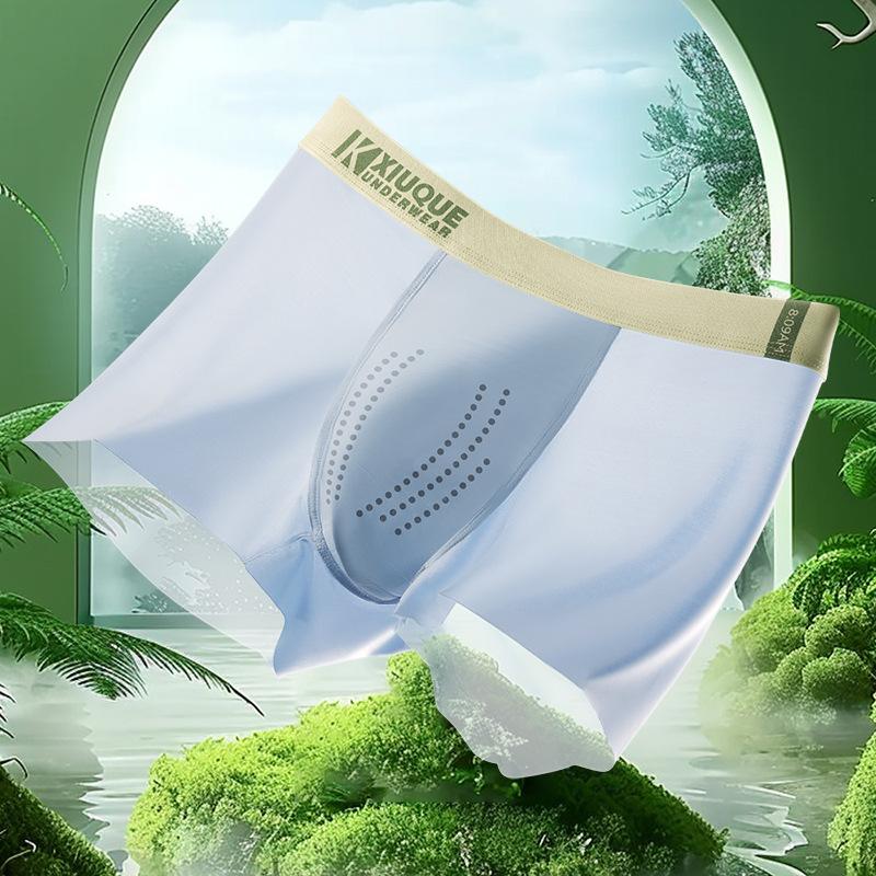 Ice Silk Herren Unterwäsche Atmungsaktive Sexy Boxershorts 5A Antibakterielle Herrenhöschen Nahtlose männliche Boxer Unterhose