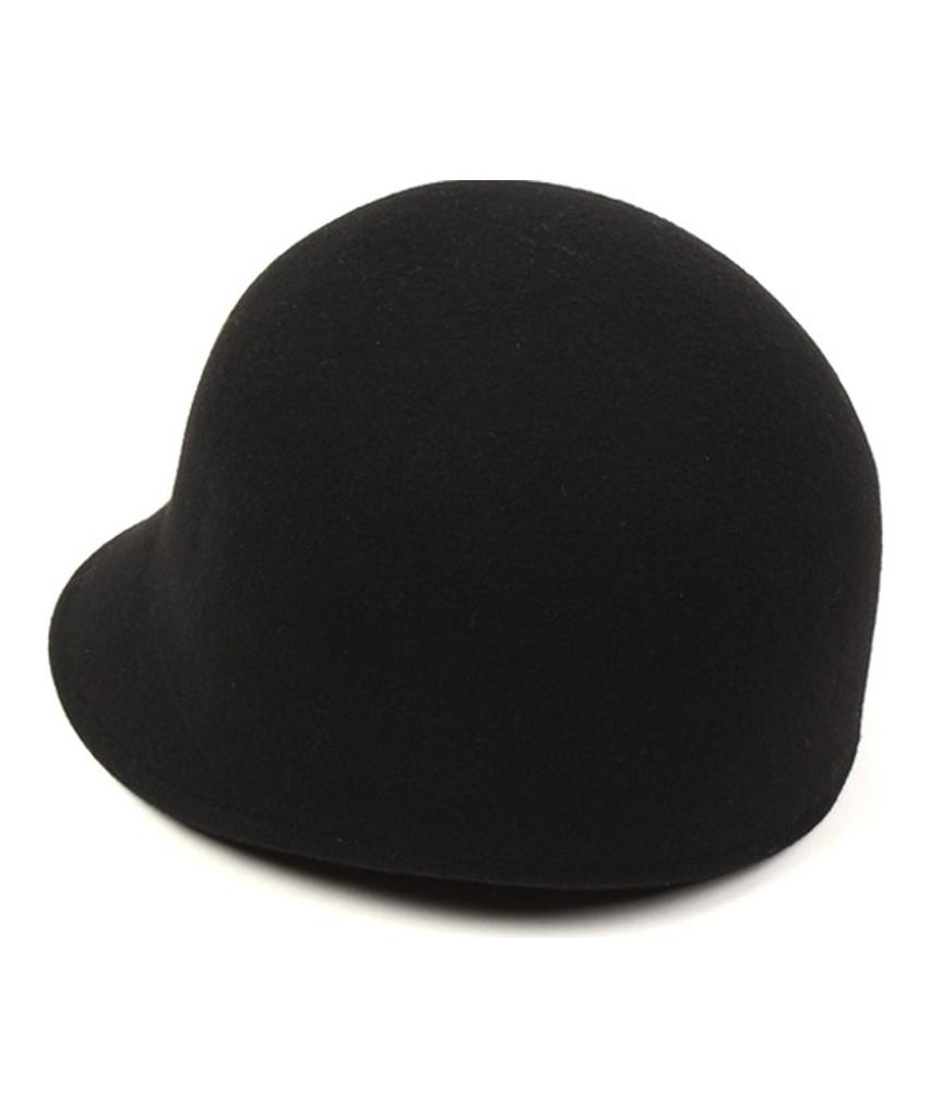 Yunibeosyeolkemiseuteuli Wool Black Round Riding Cap