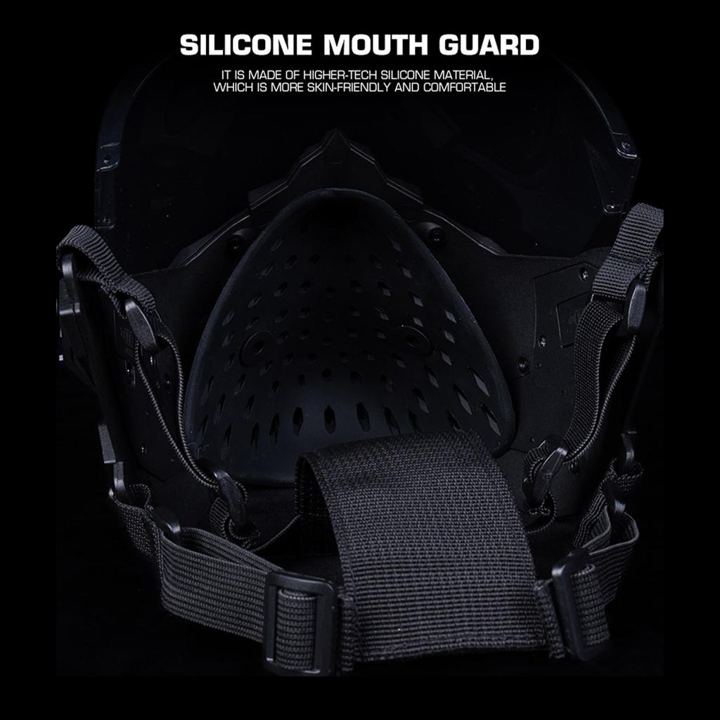 Dark Knight Cosplay Mask Multi-Purpose Outdoor Protection Mask Adjustable Breathable Punk Cyber Mask Outdoor Hunting Accessories