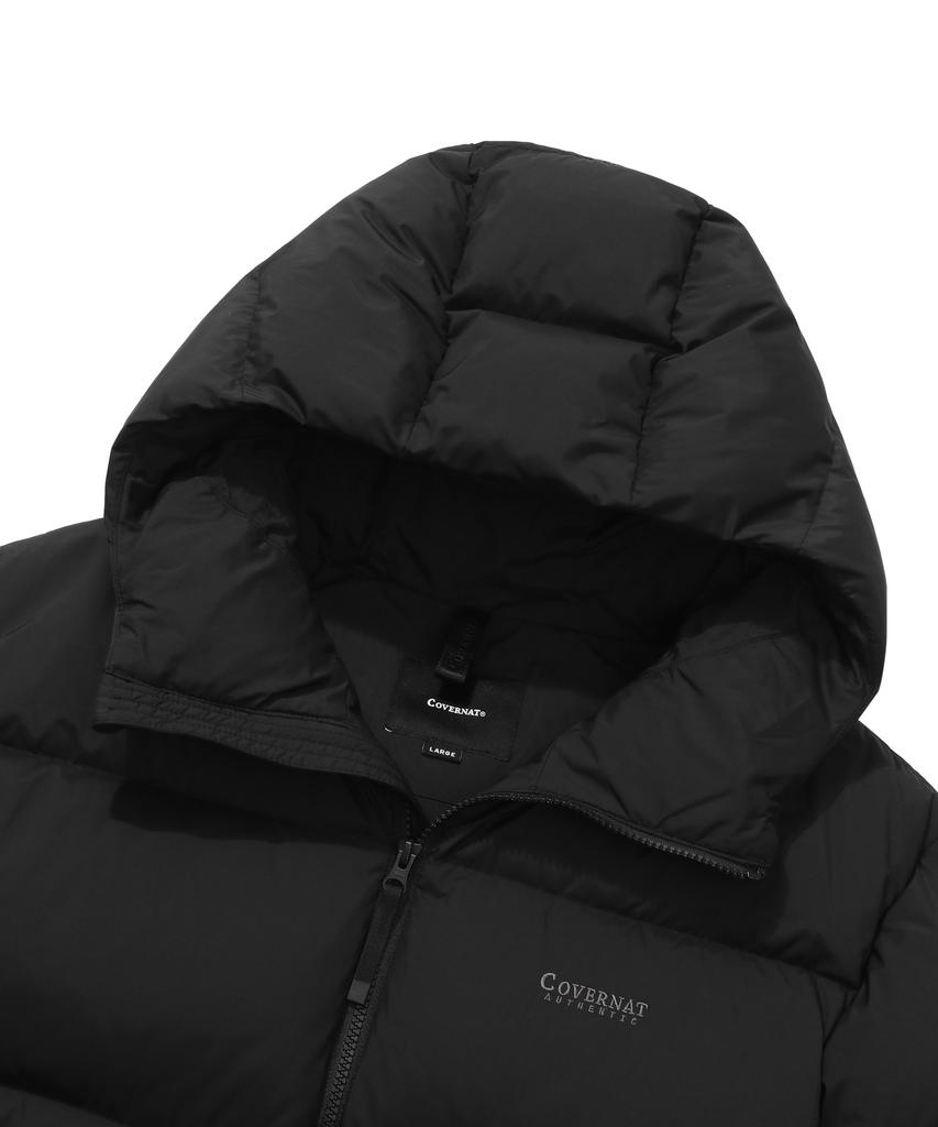 Covernat 24Fw Rds Civic Origin Hooded Short Puffer Black