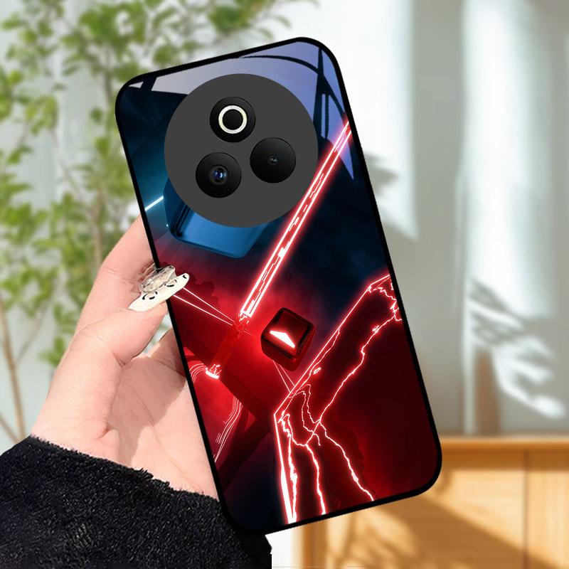 Tempered Glass Phone Case For OPPO Realme P3 Pro 5G Funda Shockproof Hard PC Shell Back Cover For Realme P3Pro RMX5032 Coque