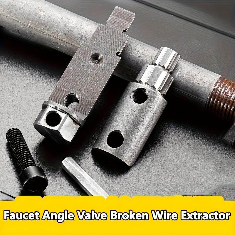 1pc faucet valve broken thread extractor, 4-point 6-point 1-inch broken screw removal tool, broken bolt removal tool kit