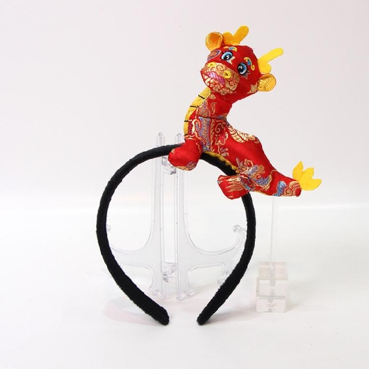 Plush Loong Headband Cute Dragon Headwear Costume Accessory for Parties