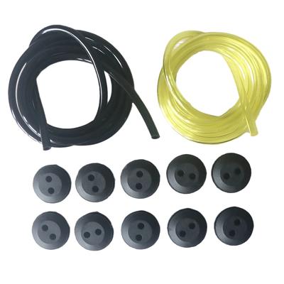 12 pezzi 2 fori anello di tenuta del serbatoio del carburante in gomma e parti del tubo della linea del carburante per decespugliatore