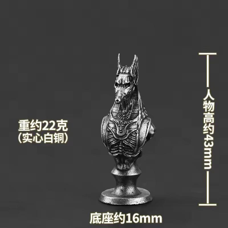 Solid Brass Metal Luxury Chess Pieces Set Ancient Egyptian Pharaoh Theme Vintage Desktop Decor for Men Gift Collection