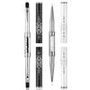 2 Pcs Gel Builder Brush, Double Ended Nail Art Brushes Hard Gel Brush French Manicure Brushes with Transparent Pen Box for Home DIY Salon Design