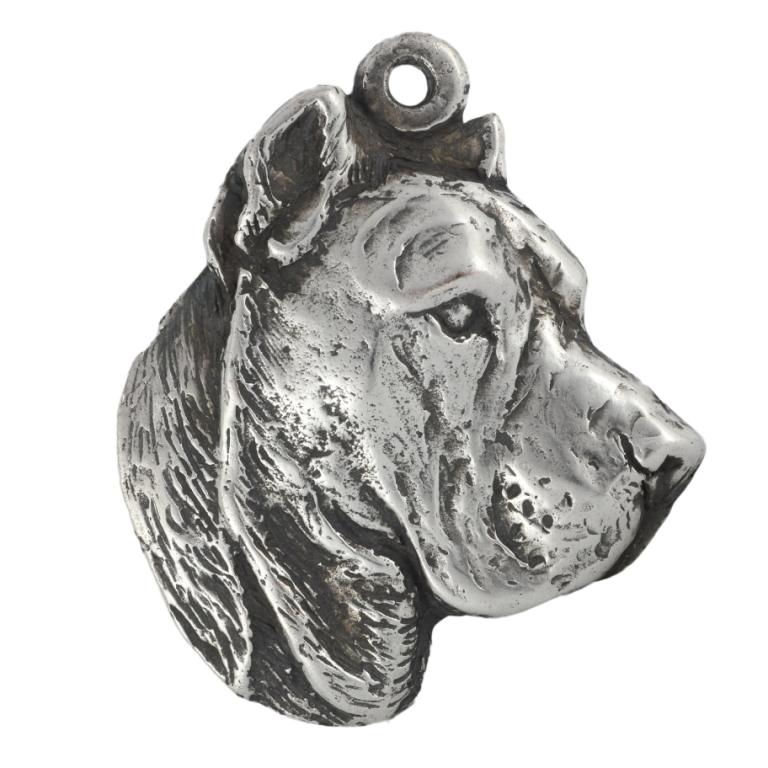 Presa Canario, Dogo Canario, Kanarischer Mastiff - Versilberter Schlüsselanhänger mit Hund, Handtaschen-Deko, Rucksack-Anhänger der Marke Art-Dog