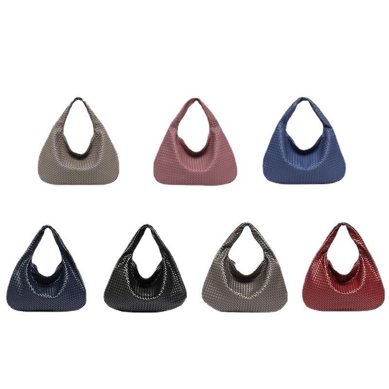 Cowhide woven underarm bag substitute vegetable basket stray bag high-end niche single shoulder beggar bag