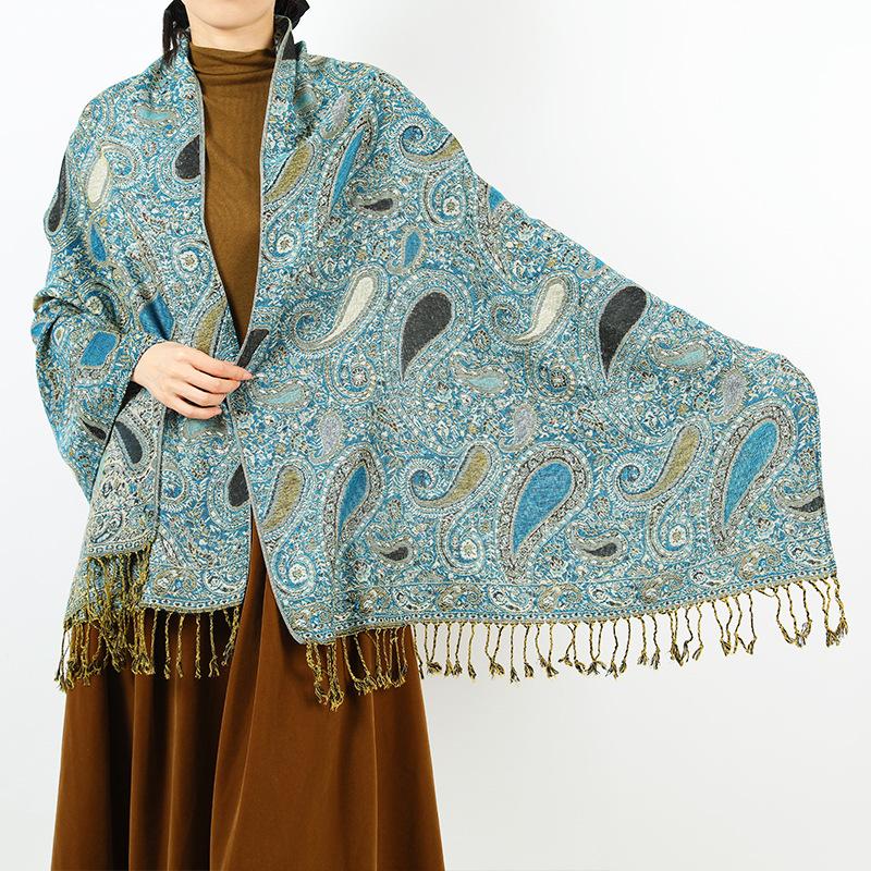 Spring and Autumn Mixed and matched scarf Shawl dual-purpose jacquard small cashew long towel travel photo long towel headscarf