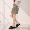 Melting Brown Women Wide Fit Cargo Shorts