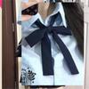 Women's Pink Japanese College Style Short Sleeve Shirt