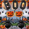 9pcs Halloween Decoration Balloons Foil Pumpkin Ghost Black BOO Spider Balloon Halloween Party Spooky Theme Fun Decor Supplies