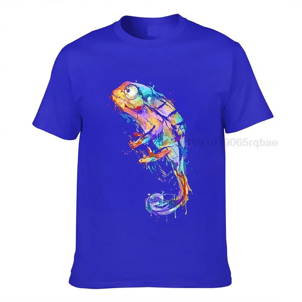 Chameleon Tshirt For Unisex Novelty Vaporwave T Shirt Summer Cotton Great Tshirt Gift Reptile Animal Tees