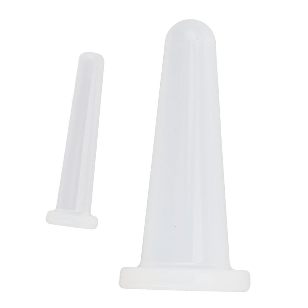 2pcs Cupping Therapy Set Silicone Vacuum Massage White Small Facial Cupping Kit for Home Use