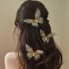 3 Pieces Women'S Elegant And Sweet Butterfly Hair Accessories With Bow Hair Clips