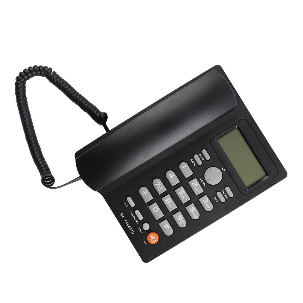 Caller ID Telephone Hands Free Calling Home Office Hotel Landline Phone English (Black)