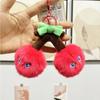 Collectible Plush Fruit Keychains Featuring Charming Characters Like Strawberry Cherry And Eggplant