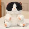 15cm Quietschende Katze Plüschtier Gefüllte Sitzende Stoffpuppe Siamkatze Zeichentricktier Anhänger Taschendekoration Geschenk