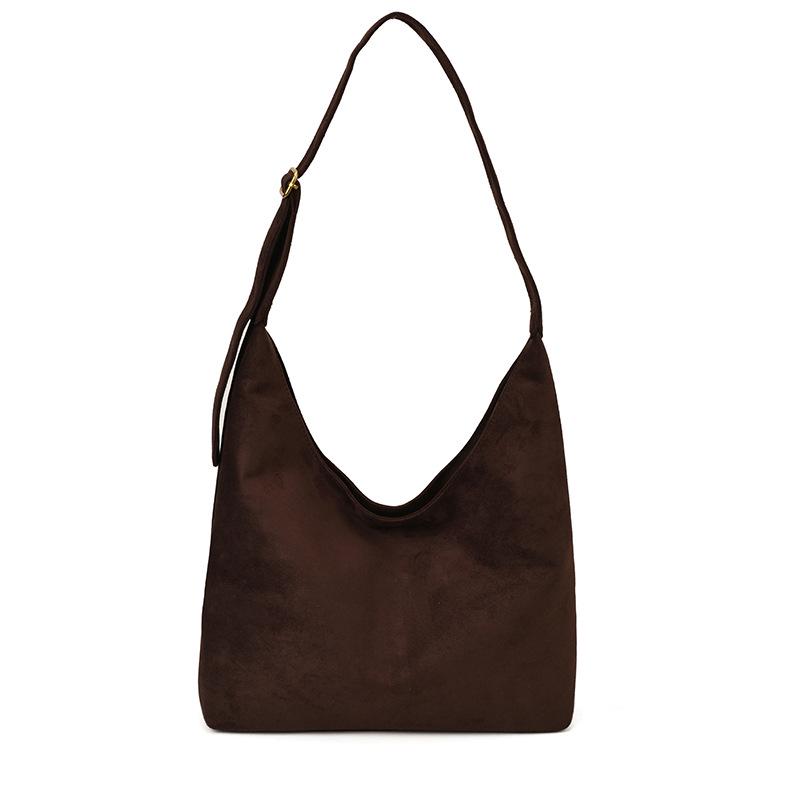 Sueded 2026 Retro Women's Tote: Large-Capacity Commuter Shoulder Bag