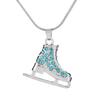 Snake Chain Ice Skate Pendant Sliver Color Figure Skating Pendant  Teens Girl