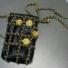 Style Camellia Genuine Leather Mobile Phone Bag Women 2024 New Mini Rhombic Chain Small Fashionable Crossbody