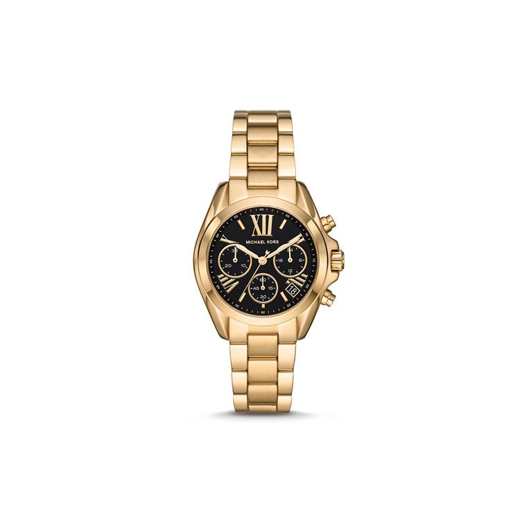 

Michael Kors Bradshaw Quartz Watch Stainless Steel Band 36Mm Black Dial Vintage Black Gold Three Eye Watch Women watches MK6959 Regular Watch Box,Black Dial MK6959