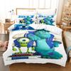 Copripiumino Monsters & Co. Boo con 2 Federe Kawaii Mike Sulley Set Biancheria da Letto Copripiumino Cartone Animato Senza Lenzuolo Sotto