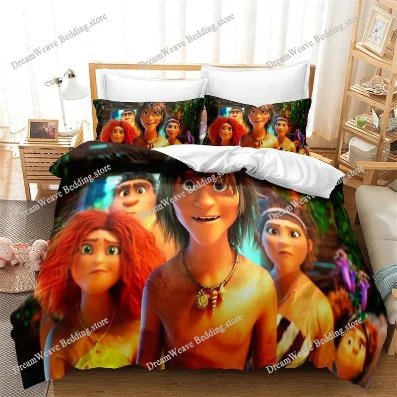 3D Print The Croods Bedding Set Boys Girls Twin Queen King Size Duvet Cover Pillowcase Bed Boys Adult Home Textileextile