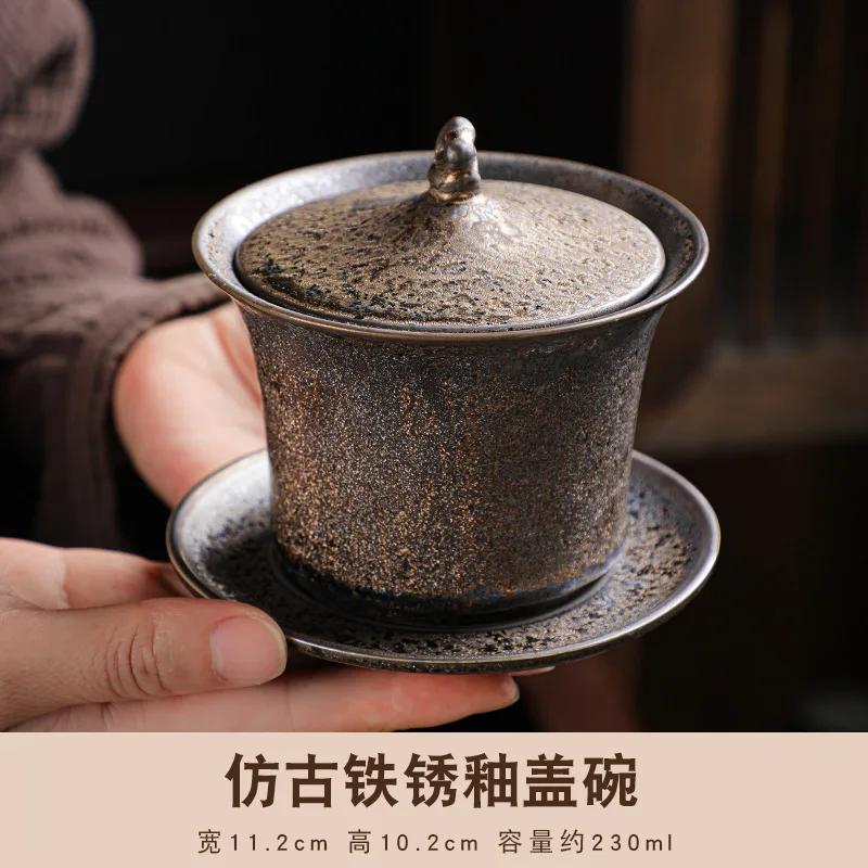 Rust Glazed Teapot Kung Fu Teaware Infusers Ceramic Teapot Single Pot Home Tea Making Utensils Teapots Tea Making Tools Tea Art