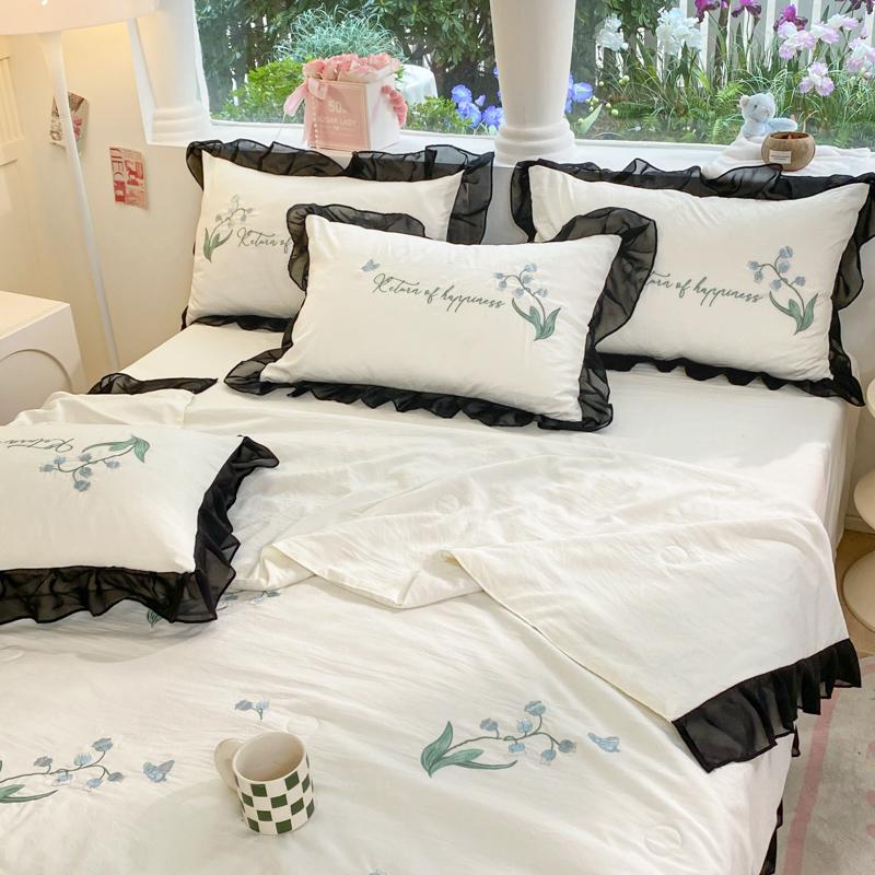 Summer Quilt 2024 New Skin Friendly And Comfortable Water Wash Cotton Summer Cool Quilt Air Conditioning Blanket Wind Chime