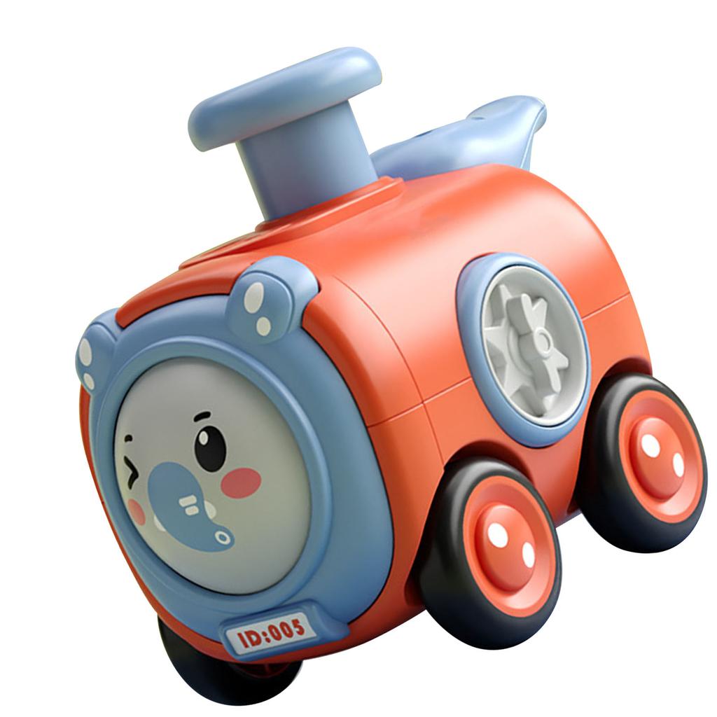 Trägheitszug Spielzeug Drücken Gesicht Ändern mit Pfeife Cartoon Stoßfest Interaktionsspielzeug Zug