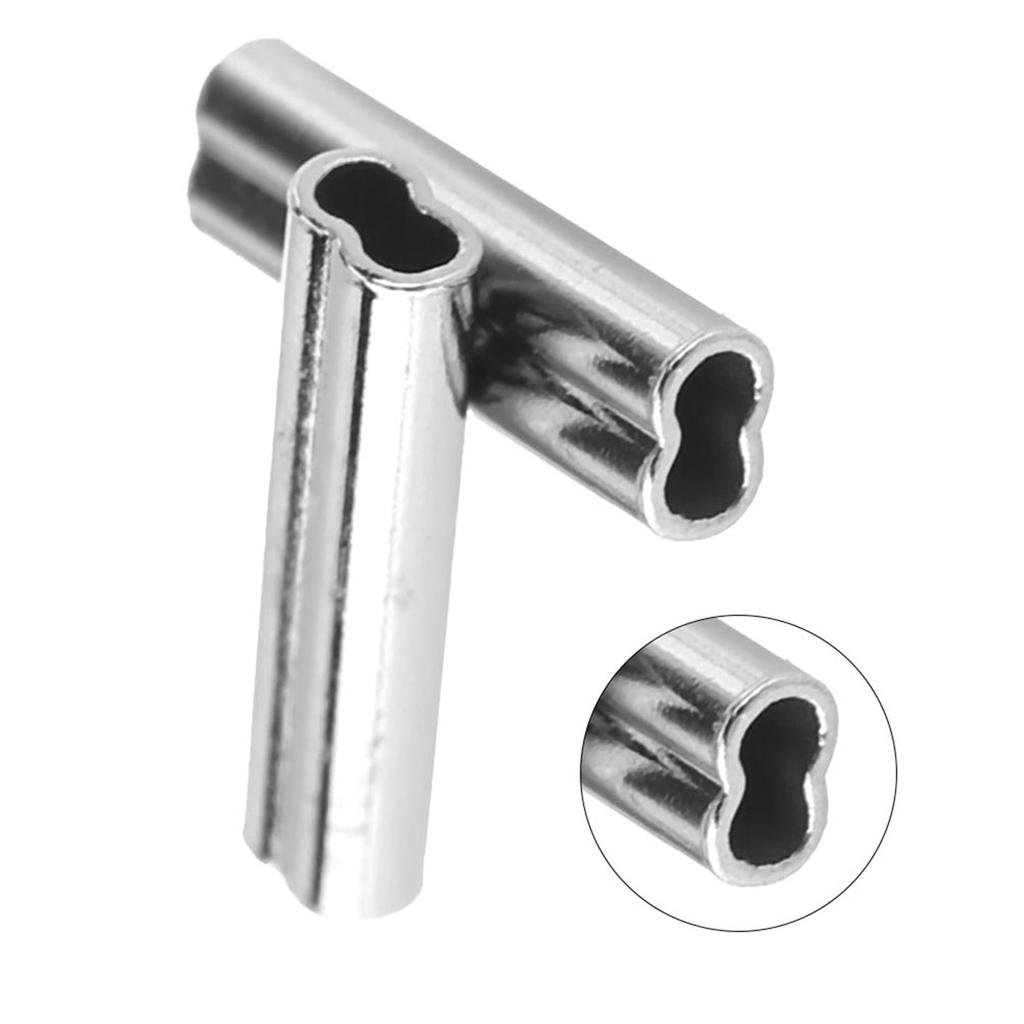 100pcs 1mm Double Barrel Crimping Sleeves Copper Tube Connector (#1)