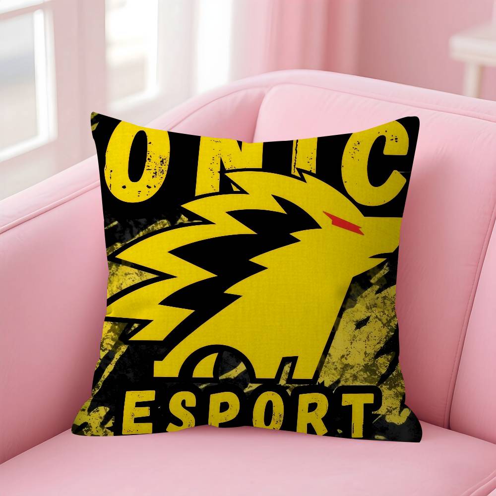 Esports logo FFnatic OONIC PPH Doublesided Printed pillow cover Short plush Suitable living rooms sofas throw cushion cover