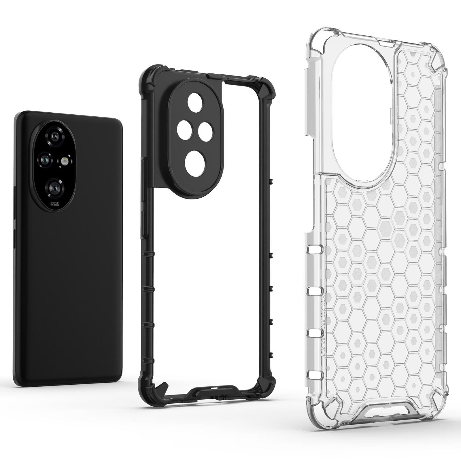 

For Honor 200 Pro 5G Case PC+TPU Phone Cover Honeycomb Shape Green